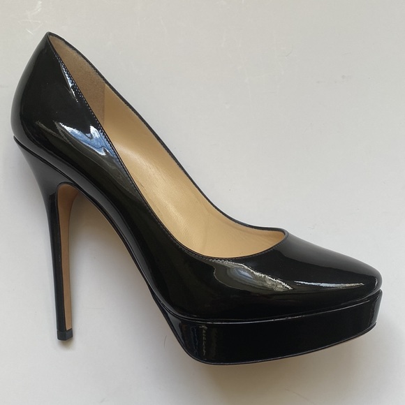Jimmy Choo Black Patent Platform Pumps - Picture 10 of 16
